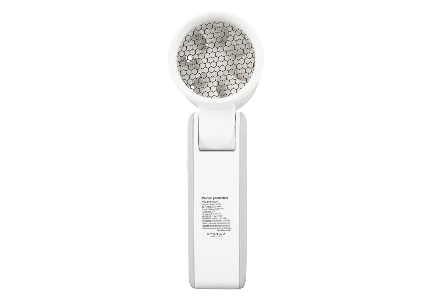 Ventilatore portatile pieghevole | Piastra di raffreddamento a ghiaccio e display intelligente a 100 velocità