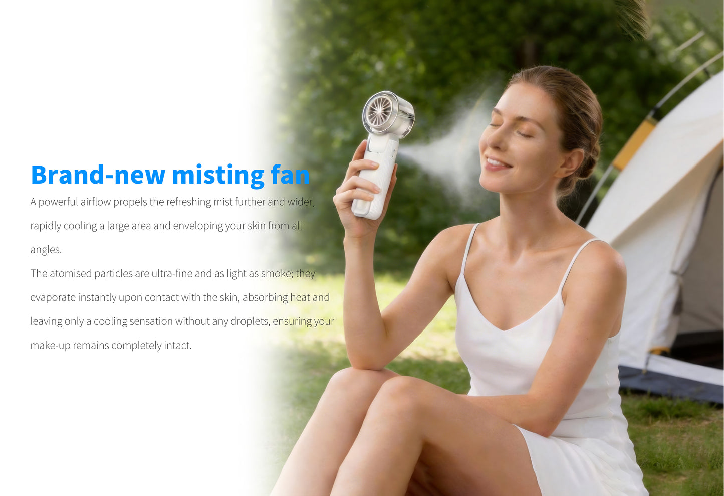 Ultimate 3-in-1 Handheld Cooling Fan | Turbo, Mist & Semiconductor Plate