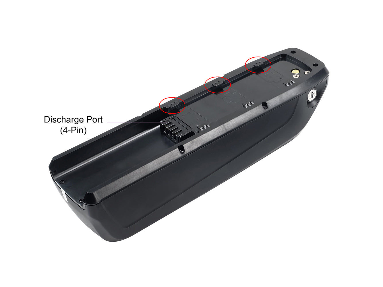 Li-Ion 36 V – 17,5 Ah Hailong I mit 3-Kerben-Version, 4-poligem Entladeanschluss, Elektrofahrradakku, Ersatz für Txed E Forward JP