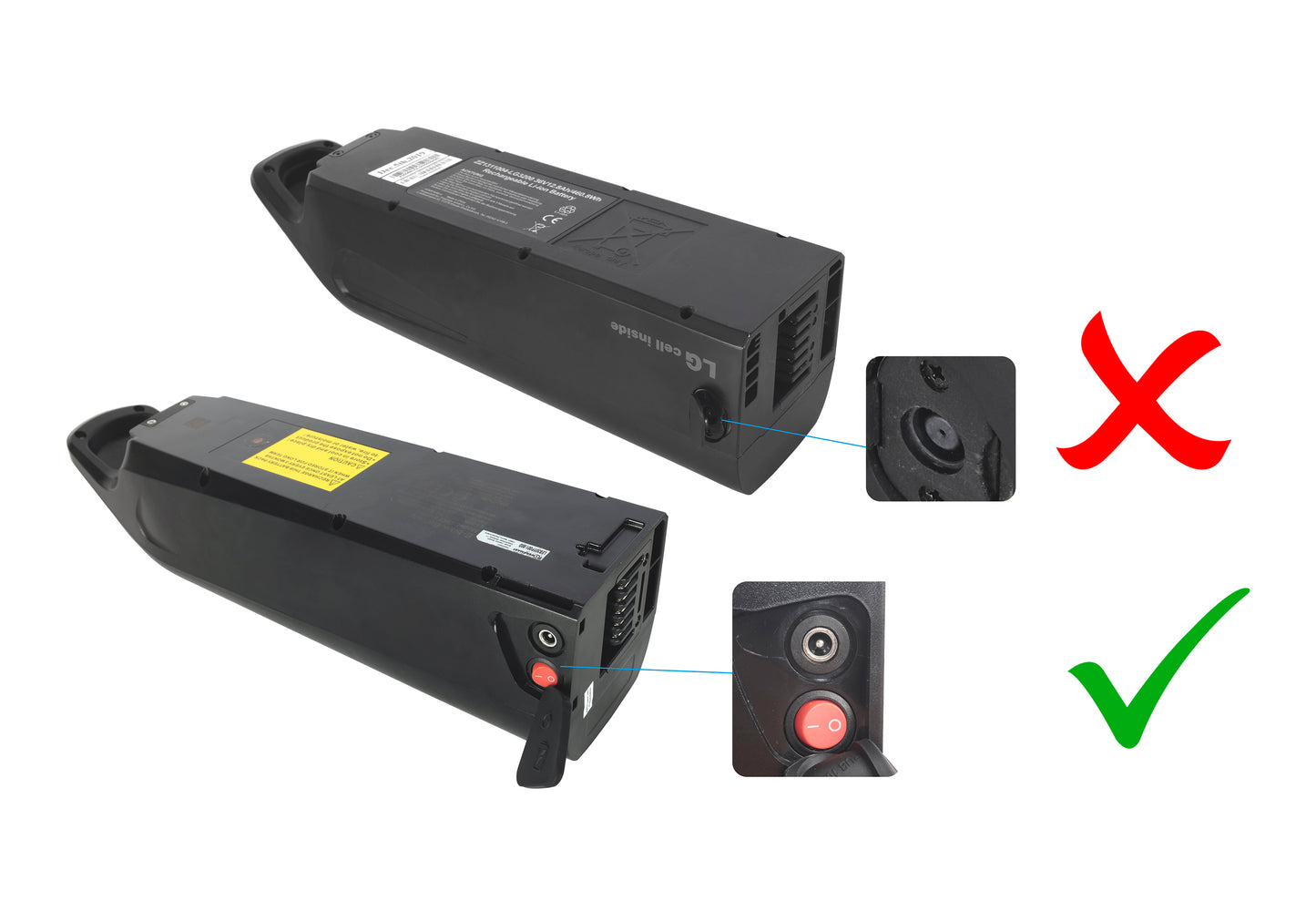 36V 14.5Ah/522Wh Li-ion Battery for Agogs Gust (2018), Gust Woman (2018)