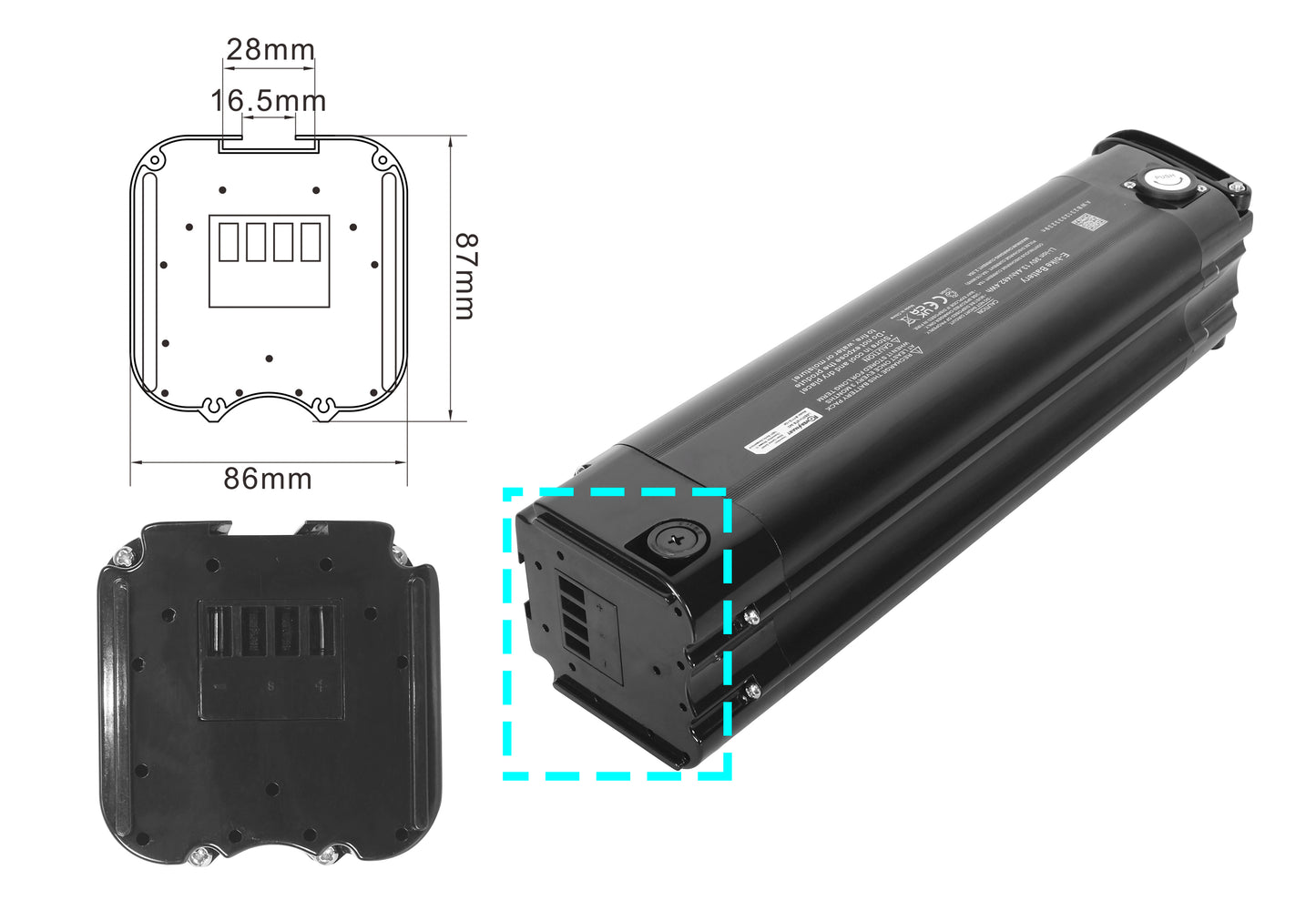 Bateria Powersmart 36V 13.4Ah/482Wh para Telefunken Multitalent RC820, RC822, RC830, RC840, RC860, RC865, RC870