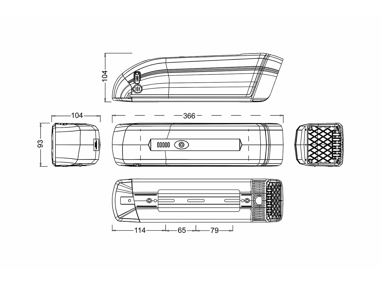 36V 14Ah/504Wh Li-Ionen-Akku für E-Bike