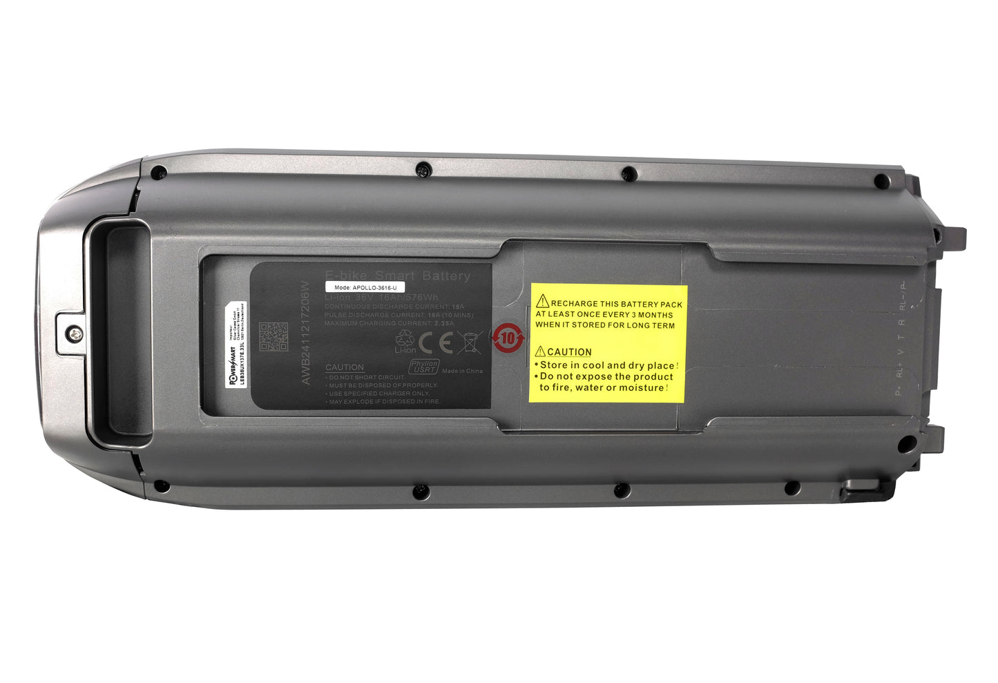 Li-Ion 36V - 16Ah/576Wh Gepäckträgerakku mit Phylion UART