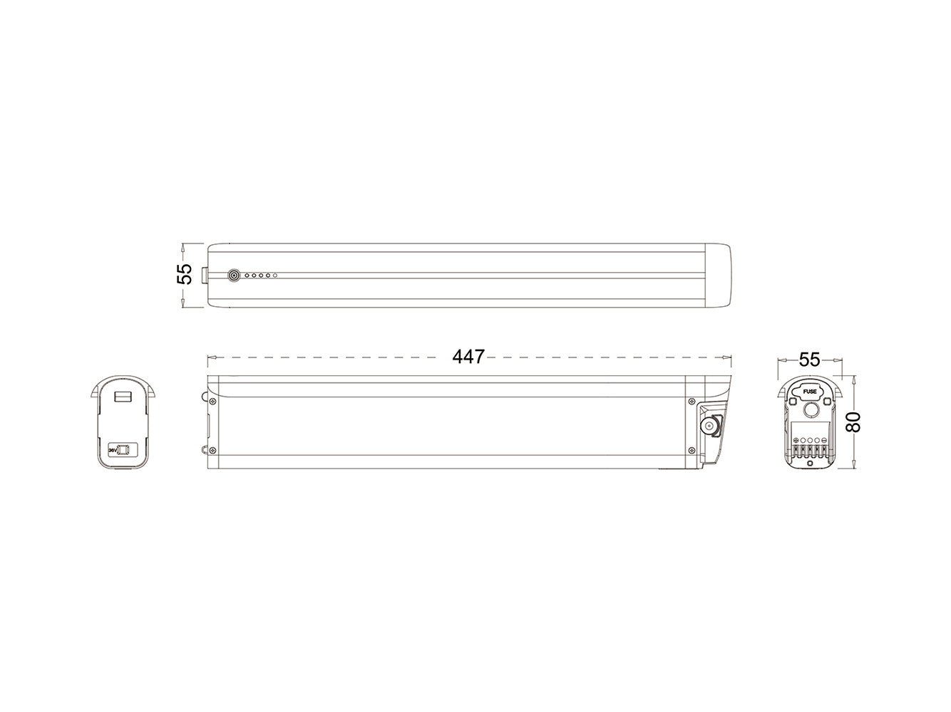 36V 11,6Ah/418Wh Akku für Crussis, Saxonette, STRØM und viele andere