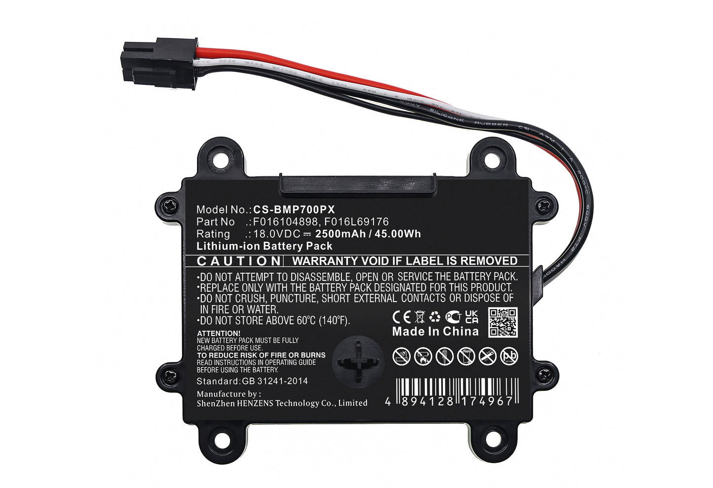 Ersatz für Bosch F016104898, F016L69176 Rasenmäher-Akku