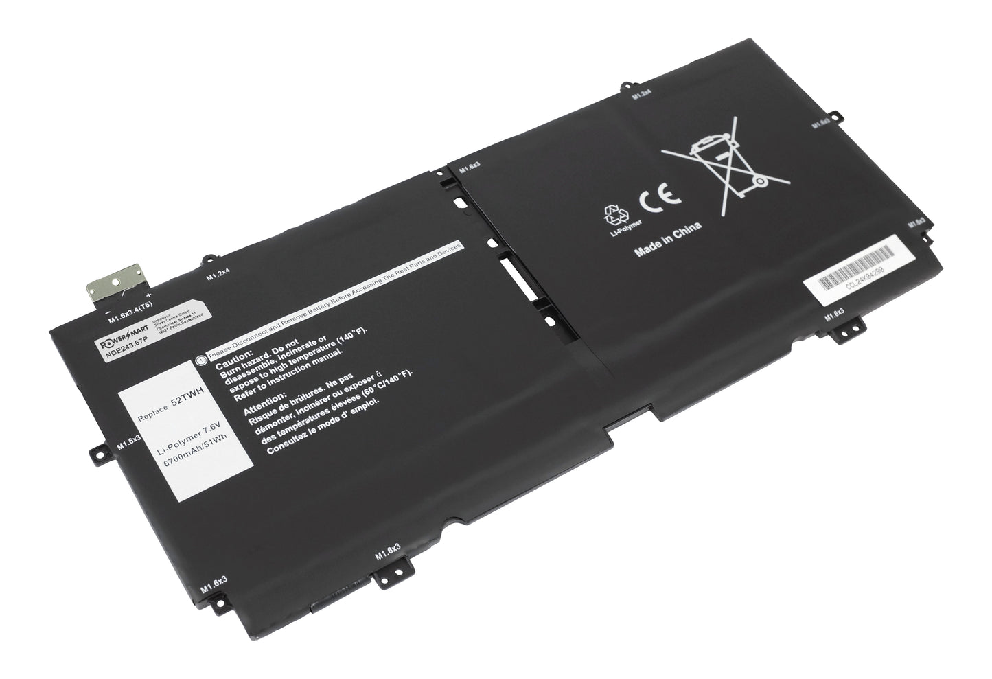 Replacement for Dell XPS 13 7390 Laptop Battery