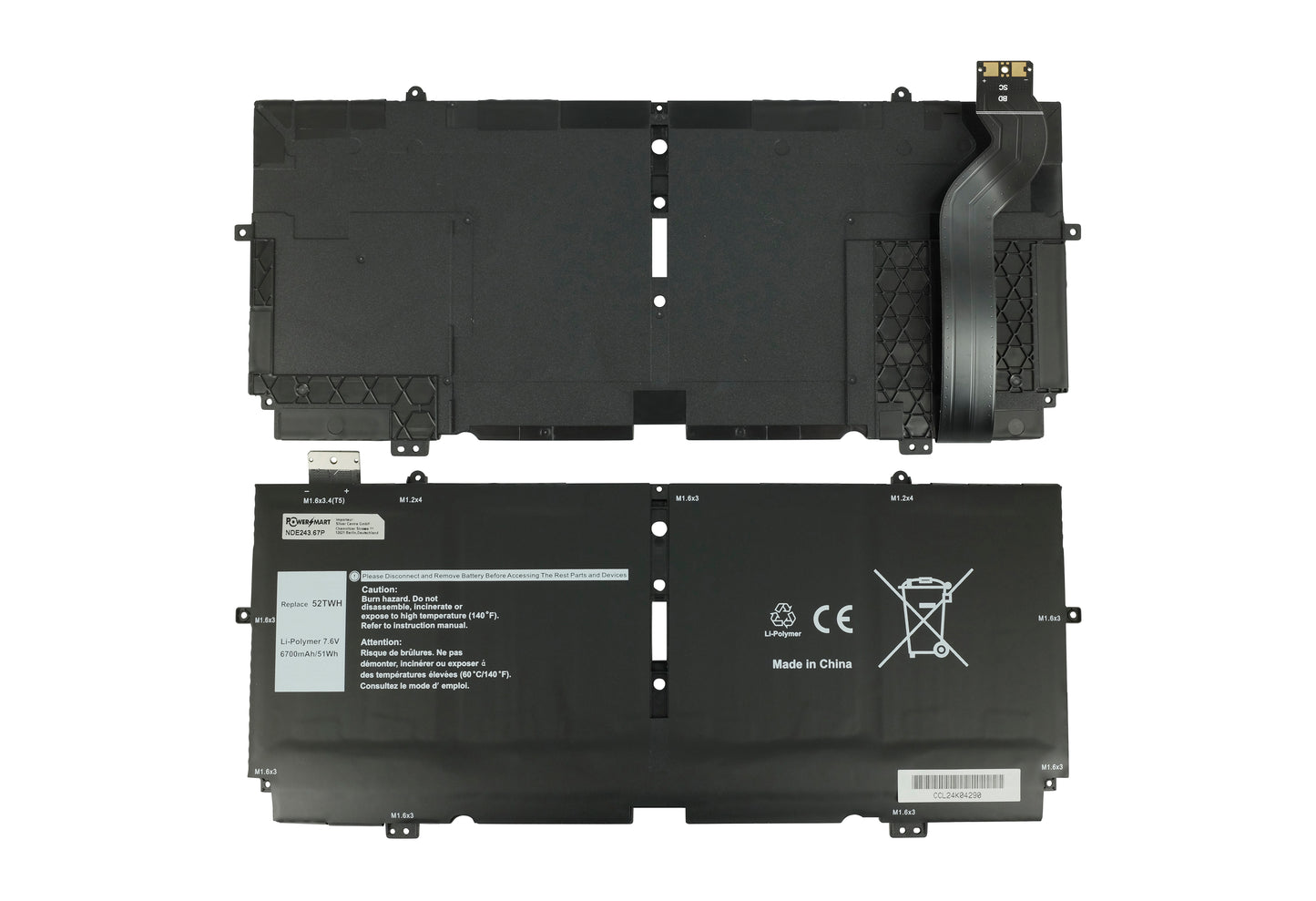 Replacement for Dell XPS 13 7390 Laptop Battery