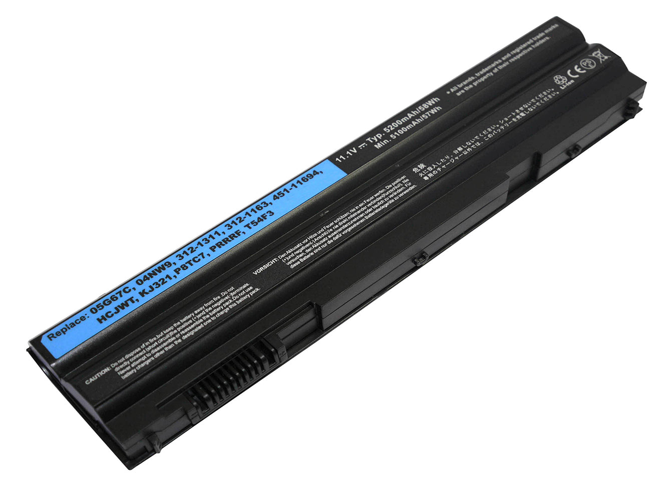 Vervanging voor Dell E5420 N-serie, E6430, E6430 ATG, E6530, Inspiron 14R (5420), Inspiron 14R (7420), Inspiron 15R (5520), Inspiron 15R (7520), Inspiron 17R (5720) laptopbatterij