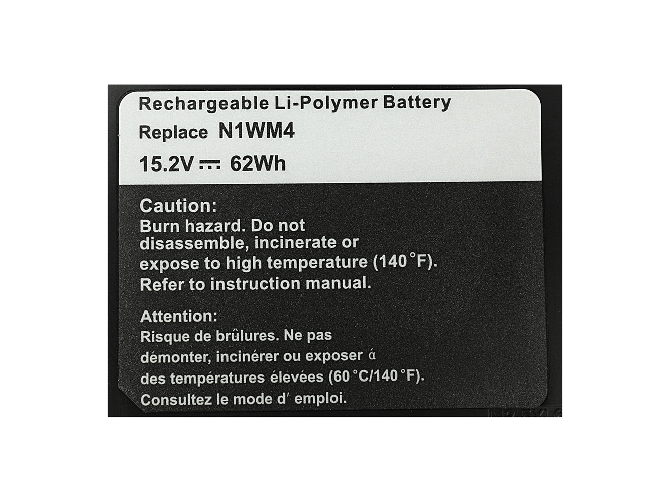 Vervanging voor Dell Alienware 13-serie, Alienware ECHO 13-serie, Alienware QHD-serie laptopbatterij