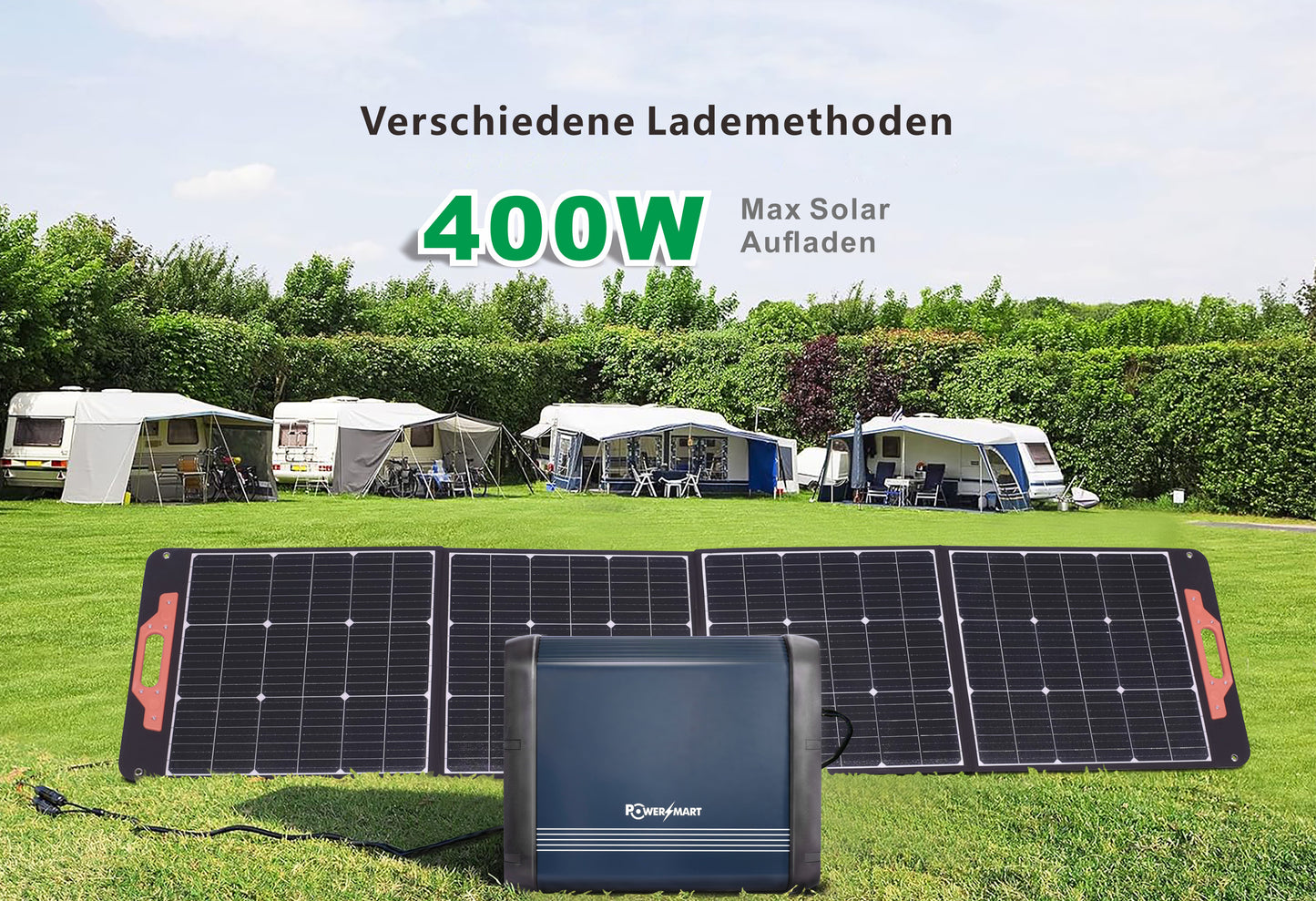 1200W Portable Power Station with 1152Wh LiFePO4, for Camping Outdoor, with UPS Function, Solar Generator Emergency Power