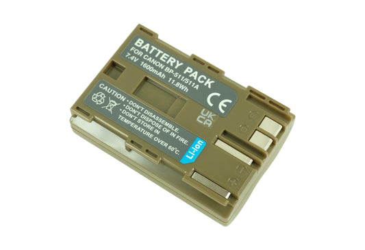 7.4V 1600mAh Li-ion Camcorder Battery for Canon BP-511 BP-511A MV300 MV600 ZR60 Optura